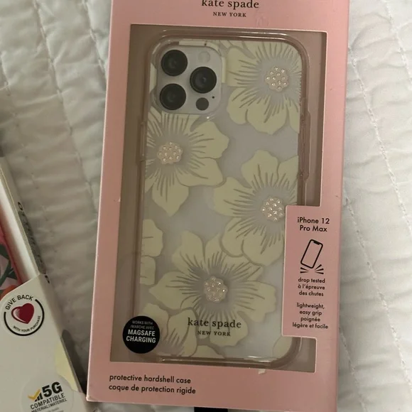 Bundle 2 iPhone cases for 12 PRO MAX NIB OTTER BOX/POPSOCKETS AND KATE SPADE